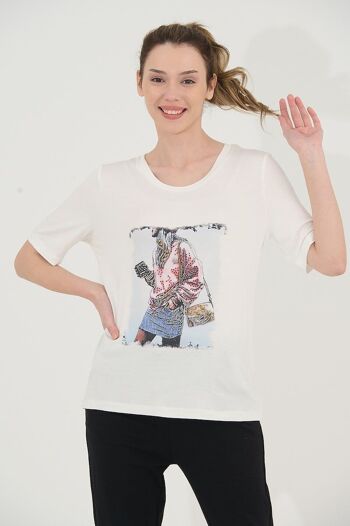 Tee-shirt blanc - T-10865 -6835 1