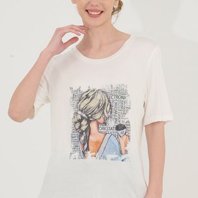 Tee-shirt blanc - T-10865 -4307