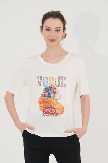 Tee-shirt blanc - T-10865 -4306 1