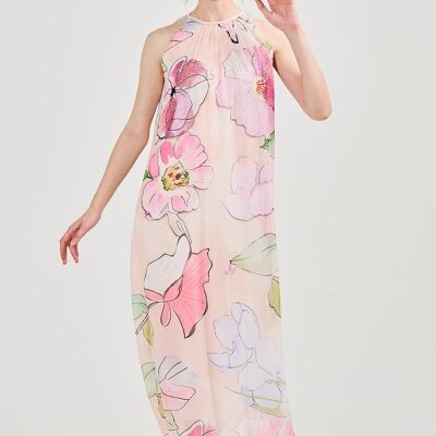 Long floral dress - T-10312 -6983