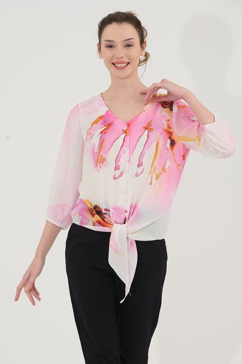 Charmante blouse boutonnée - T-9481 -6765