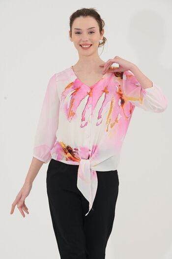 Charmante blouse boutonnée - T-9481 -6765 1