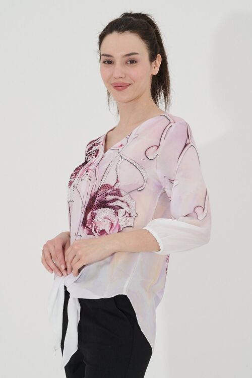 Charmante blouse boutonnée - T-9481 -6406