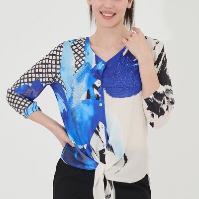 Charming buttoned blouse - T-9481 -6326