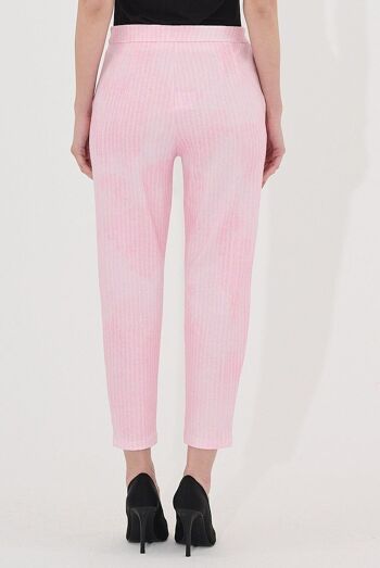 Pantalon à rayure - T-6650-LINGHT PINK 3