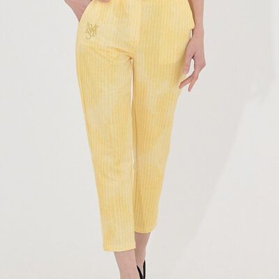 Pantaloni a righe - T-6650 - GIALLO