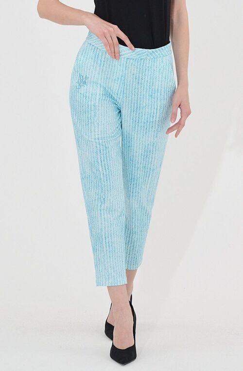 Pantalon à rayure - T-6650 - LIGHT BLUE