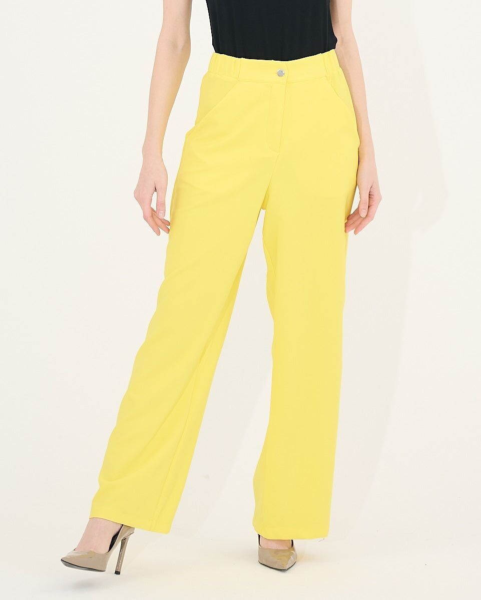 Pantaloni larghi colorati - T-10765 -GIALLO