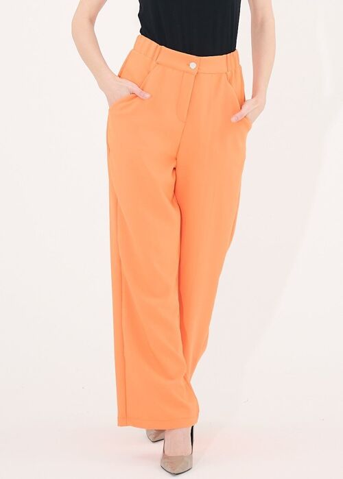 Pantalon ample de couleur - T-10765 -ORANGE