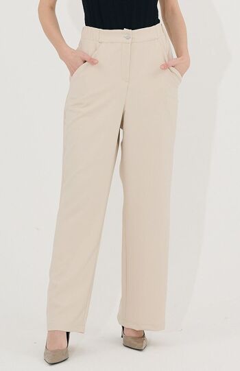 Pantalon ample de couleur - T-10765 -LIGHT BEIGE 1