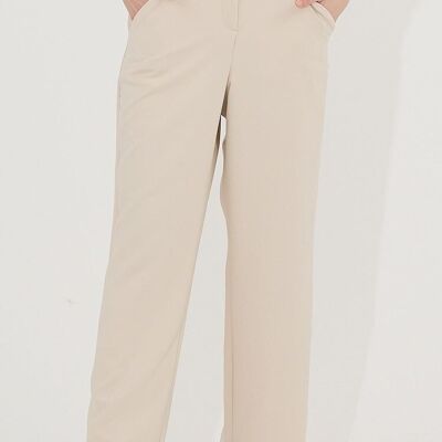 Pantalon ample de couleur - T-10765 -LIGHT BEIGE