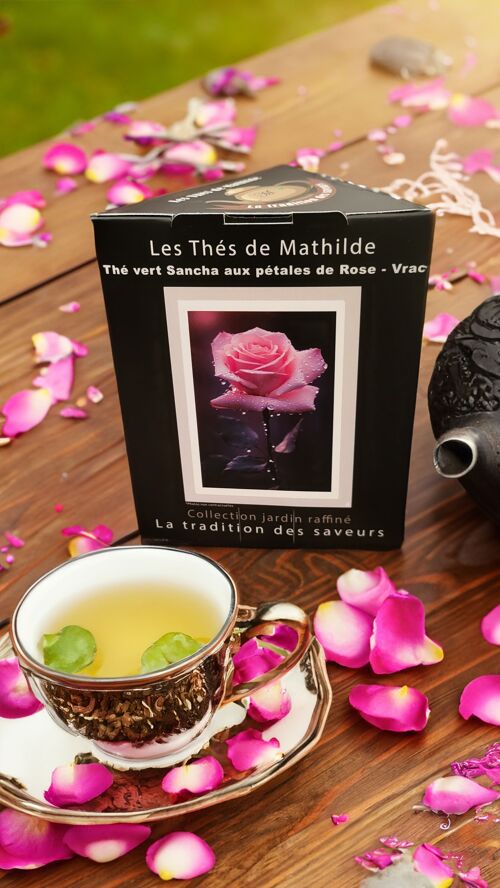 ROSE MATINALE (Thé vert à la rose) /  100 grammes en vrac