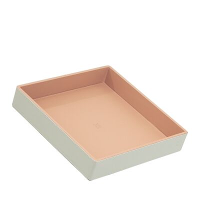 DUDU Leather valet tray home office pearl-blush rose