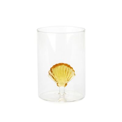 Verre - Glas - Glas, Atlantische Muschel, gelb