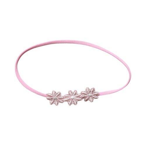 Babyhaarbandje newborn ELAS margrietjes roze OK 4211