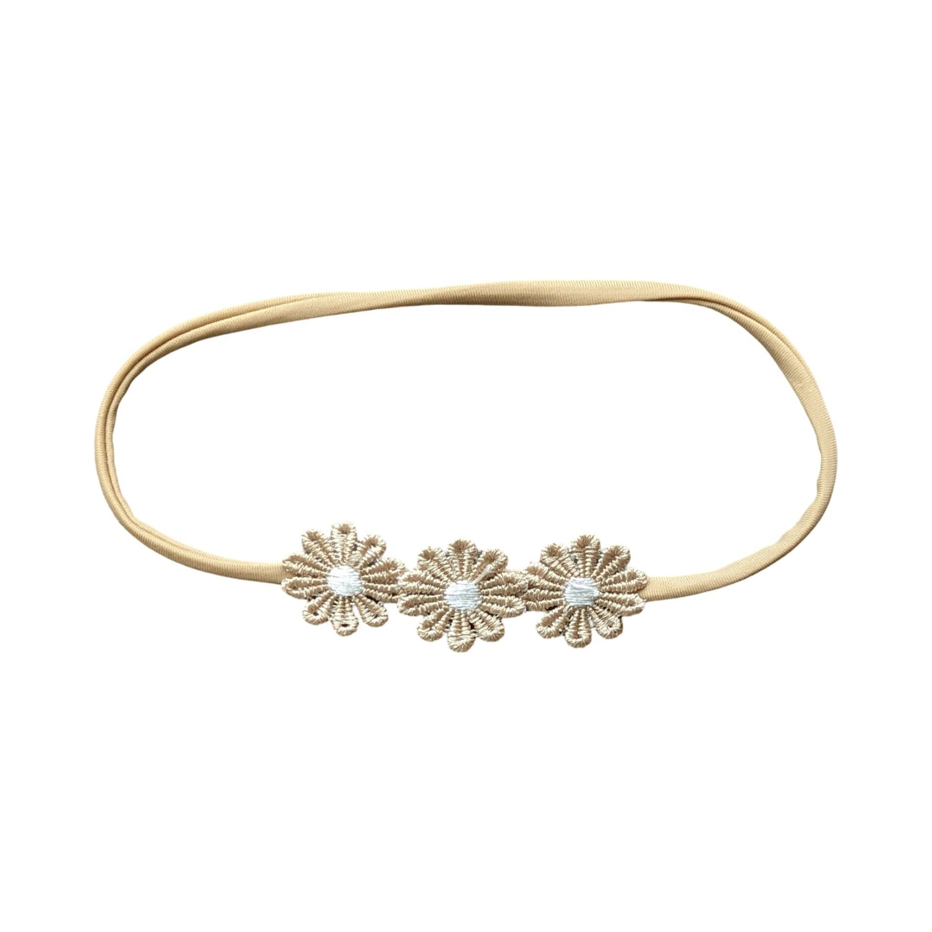 Baby Stirnband Neugeborene ELAS Gänseblümchen Sand OK 4212