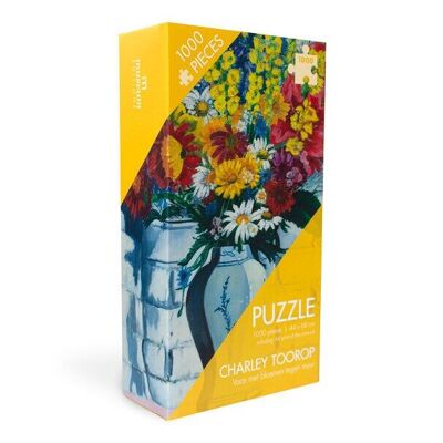 Puzzle, 1000 pezzi, Charley Toorop, Vaso con fiori contro il muro