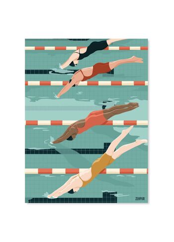 Affiche sport | Plongeon natation 3