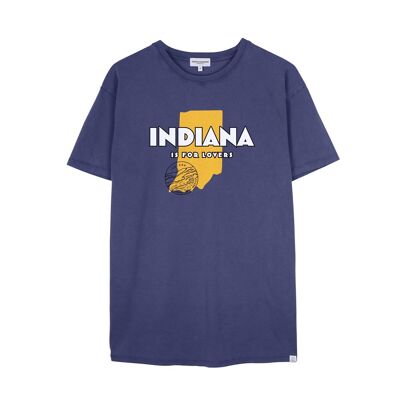 Nachtblaue gewaschene French Disorder Indiana T-Shirts für Männer