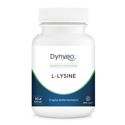 L-Lysine - Forme 100% libre et naturelle - 600 mg / 90 gélules