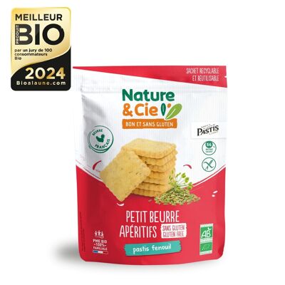 Petit-Beurre aperitif biscuits with organic and gluten-free fennel pastis