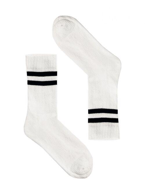 Socks Stripes Black Sportive Long