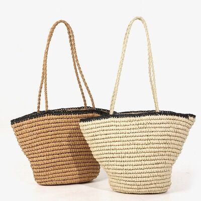 Grass Straw Woven Big Size Beach Shoulder Bag