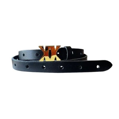 Leather Belt Gold Matt PBK