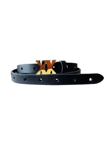 Ceinture en Cuir Or Mat PBK 2