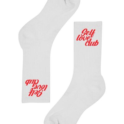 Chaussettes Rouge Self Love Club Sportive