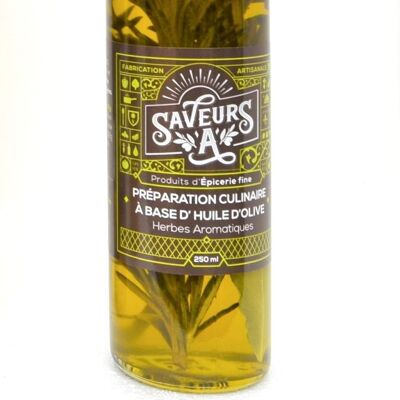 PREPARATION CULINAIRE à base d'huile d'olive aux herbes aromatique