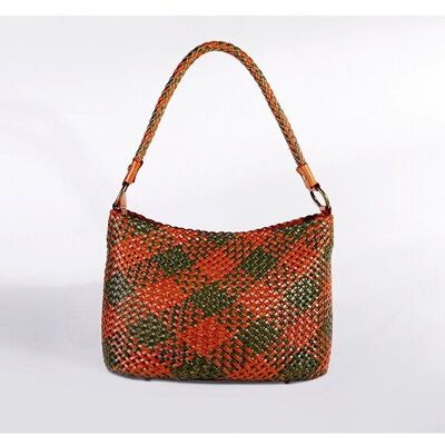 Yvian - Handwoven Genuine Leather Shoulder Baguette Bag