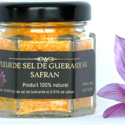 Guérande fleur de sel with saffron, 30gr