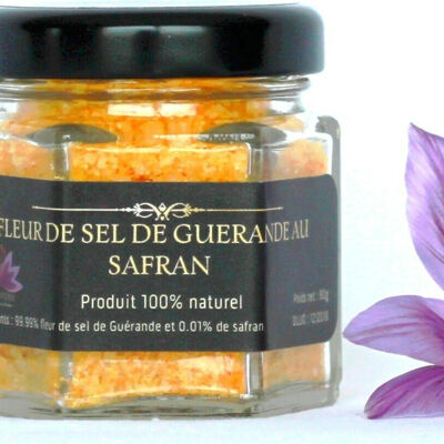 Fleur de sel de Guérande au safran, 30gr