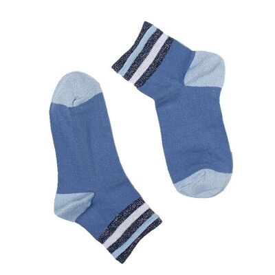 Chaussettes rayures bleues