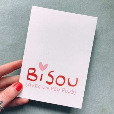 carte postale Bisou