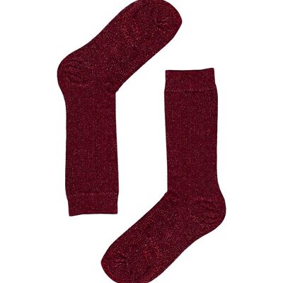 Socken Glitzer Rot