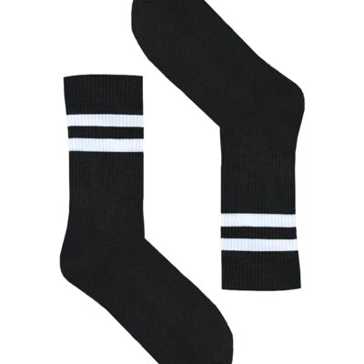 Chaussettes Rayures Blanc Sportive Longues