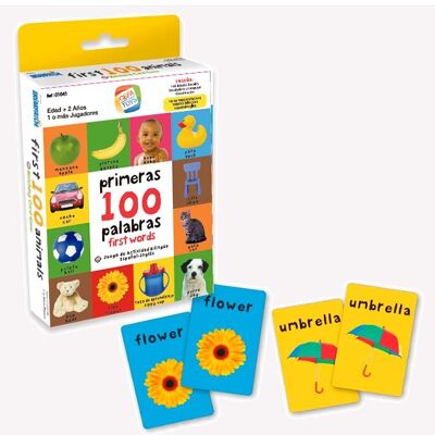 GIOCO DI CARTE DI MEMORY BILINGUE SPAGNOLO-INGLESE, LE MIE PRIME 100 PAROLE