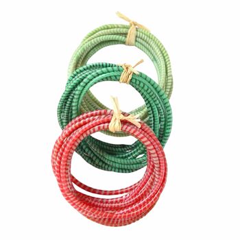 Packs de 12 lots de 10 bracelets colorés et waterproof en plastique recyclé, pack de 12 couleurs différentes 5