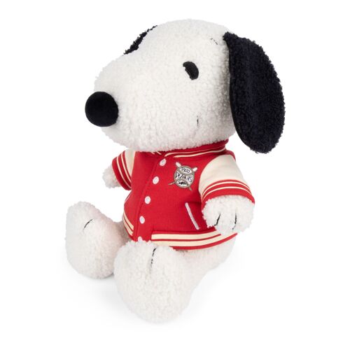 SNOOPY - Snoopy teddy assis avec son bombers universitaire - 25 cm - %