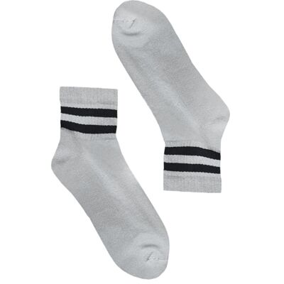 Socks Stripes Black Sportive