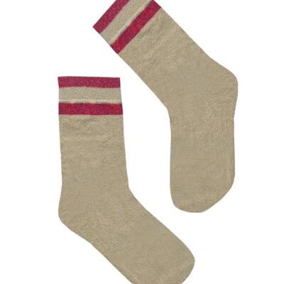 Socks Pink Red Stripes