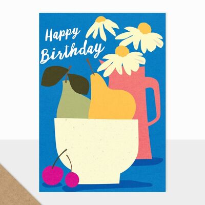 Colección Bloom - Feliz Cumpleaños - Tarjeta de Cumpleaños - Frutero