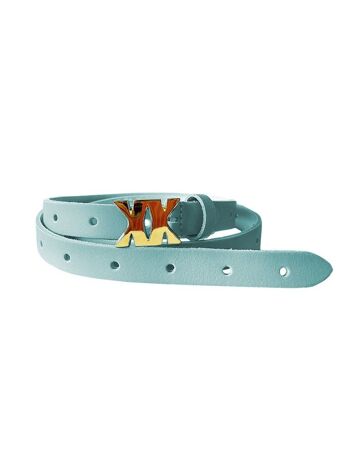 Ceinture en Cuir Shine Or PBK 1