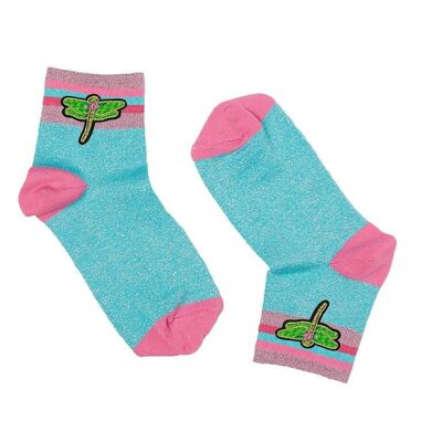 Chaussettes Libelle Rayure Verte