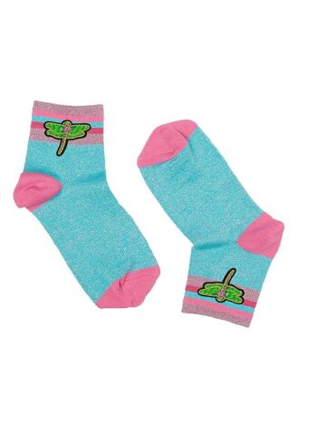 Chaussettes Libelle Rayure Verte 1