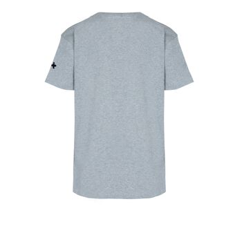 T-shirt en gris chiné modèle enfant Walrus avec imprimé moustache PrintGolf Ball sur la poitrine en 100% coton biologique de 230 grs 2