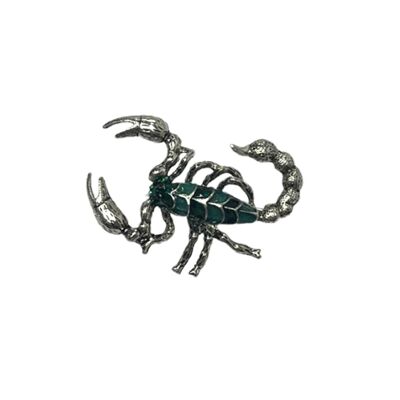 Badge Bonbon Scorpion Argenté