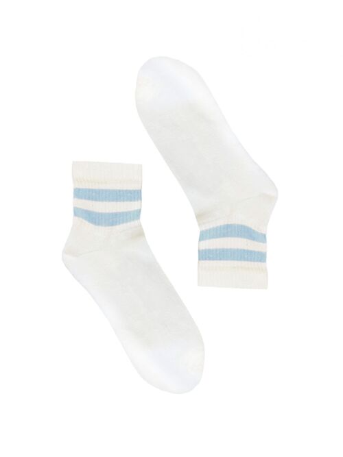 Socks Stripes Light Blue Sportive